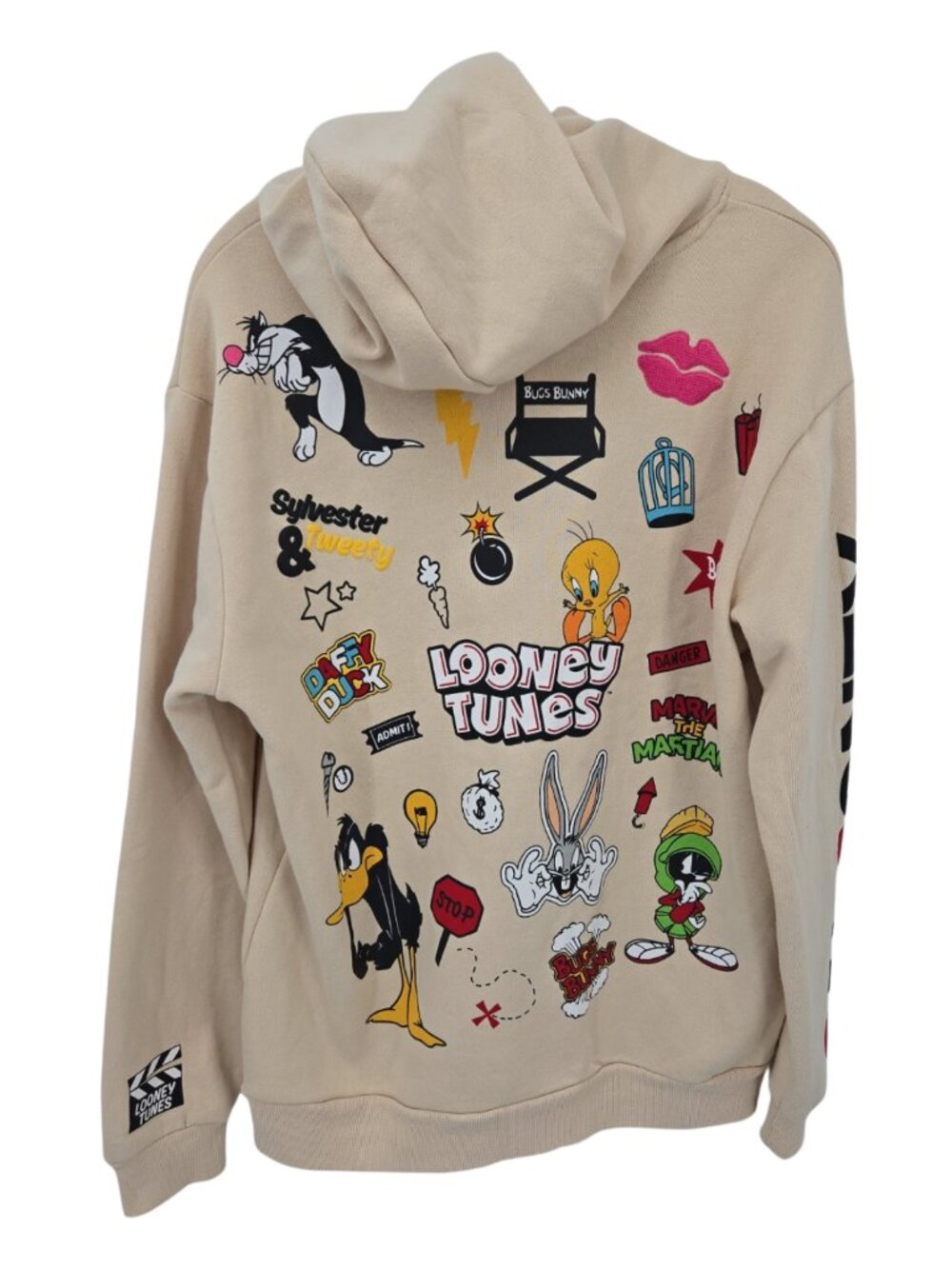 Looney Tunes Hoodie Sweatshirt Womens M Cartoon Whimsical Novelty